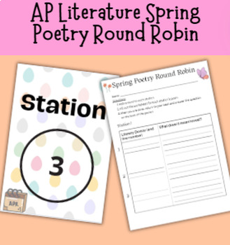 Preview of AP Literature Spring Poetry Round Robin