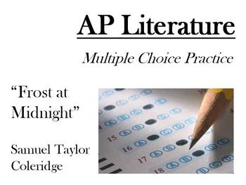 Preview of AP Literature Style Multiple Choice Passage - Coleridge