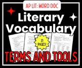 AP Literature Vocabulary and Tools Packet