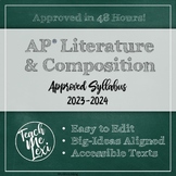 AP® Literature and Composition Approved Syllabus 2023-2024