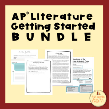 Preview of AP Literature and Composition Getting Started Bundle