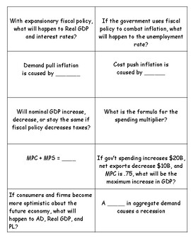 Preview of AP Macroeconomics Flashcards Unit 3