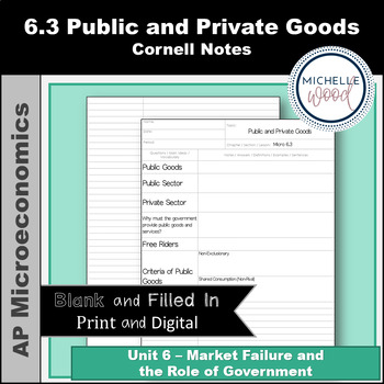 Public and Private Goods- Micro Topic 6.3 