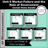 AP Micro Unit 6 Market Failure, Role of Gov't Notes Bundle