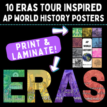 Preview of AP Modern World History Eras Printable Poster Set Classroom Decor