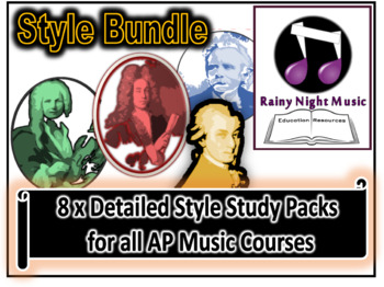 Preview of AP Music Style Bundle Baroque Classical Romantic