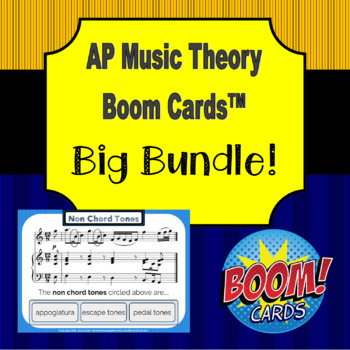 Preview of AP Music Theory - Boom Cards BIG BUNDLE (with aural stimuli)
