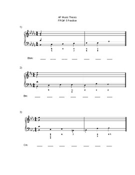 Preview of AP Music Theory FRQ #5 Practice Exercises (part-writing)