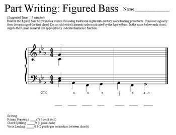 AP Music Theory - Figured Bass (Minor) 6-Pack! by Band Orchestra Choir