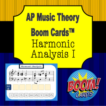 Preview of AP Music Theory - Harmonic Analysis I Boom Cards