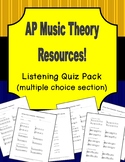 AP Music Theory - Listening Quiz Pack (multiple choice section)
