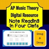 AP Music Theory - Note Reading in Four Clefs Drag & Drop