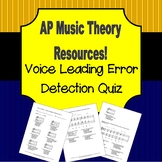 AP Music Theory - Voice Leading Error Detection Quiz