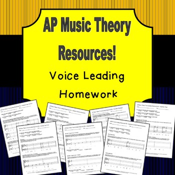 Preview of AP Music Theory - Voice Leading Homework