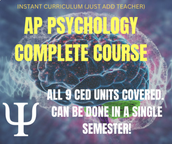 Preview of AP PSYCHOLOGY - COMPLETE COURSE (CAN BE DONE IN 1 SEMESTER)