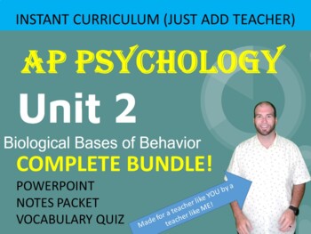 Preview of AP PSYCHOLOGY - Unit 2 - Biological Basis of Behavior BUNDLE