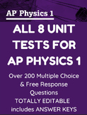 AP Physics 1: All 7 Unit Test Bundle