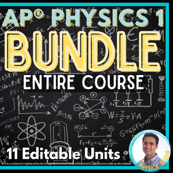 Preview of AP® Physics 1 PPT - Entire Course Curriculum | Full Year Aligned