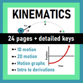 AP Physics 1 - Kinematics + Motion Graphs Worksheets (w/ Keys)