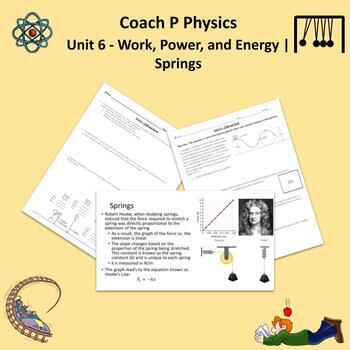 Preview of AP Physics 1 - Unit 6 - Work, Power, and Energy | Springs