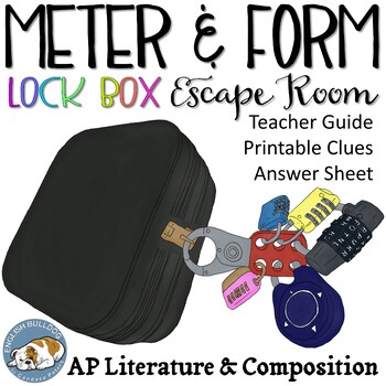 Preview of AP Poetic Meter & Form Escape Room Review Game Activity