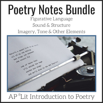 Preview of Poetry Notes Bundle for AP Lit | Aligned with AP Lit Essential Skills
