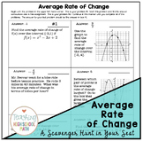 PreCalculus AP Average Rate of Change Circuit Scavenger Hu