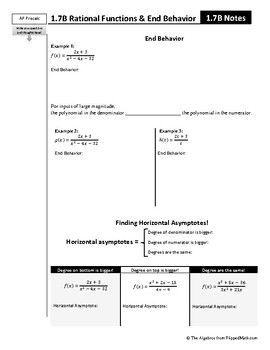 Precalculus rational functions | TPT