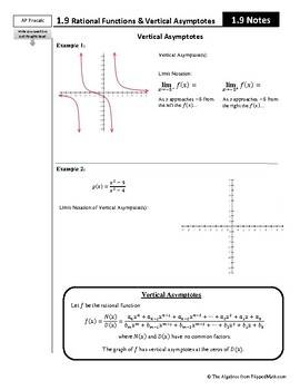 Precalculus rational functions | TPT