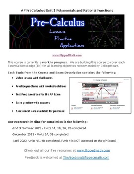 Preview of AP® PreCalculus Unit 1 Bundle | FlippedMath