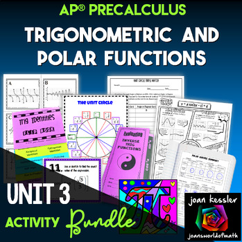 Preview of AP PreCalculus Unit 3 Trigonometric Functions Activity Bundle