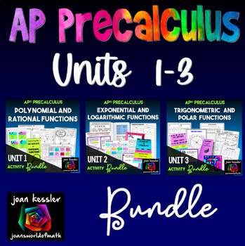 Preview of AP PreCalculus Units 1 - 3 Activity Bundle