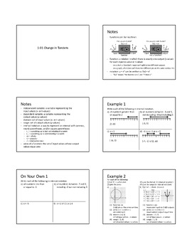 Preview of AP Precalculus 1-01 Change in Tandem