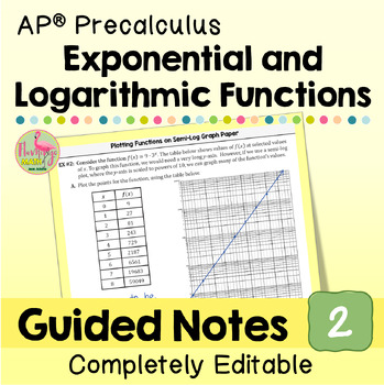 Preview of AP Precalculus Guided Notes Exponential and Logarithmic Functions
