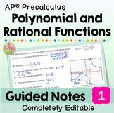 AP Precalculus Guided Notes Polynomial and Rational Functions