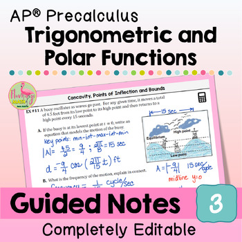 Preview of AP Precalculus Guided Notes Trigonometric and Polar Functions