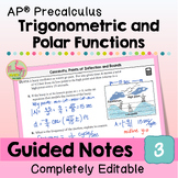 AP Precalculus Guided Notes Trigonometric and Polar Functions