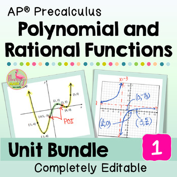 Preview of AP Precalculus Polynomial and Rational Functions (Unit 1 AP Precalculus)