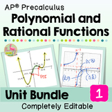 AP Precalculus Polynomial and Rational Functions (Unit 1 A