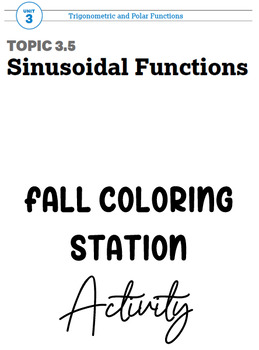 Preview of AP Precalculus Topic 3.5 Fall Coloring Station Activity