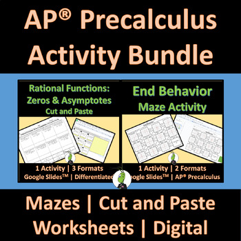 Preview of AP Precalculus Unit 1 Activity Bundle | Google Slides | Google Sheets