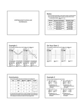 Preview of AP Precalculus Unit 1b (1-06 - 1-10)