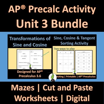 Preview of AP Precalculus Unit 3 Activity Bundle | Google Slides | Google Sheets