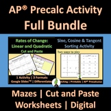 AP Precalculus Units 1-3 Activity Bundle | Google Slides |