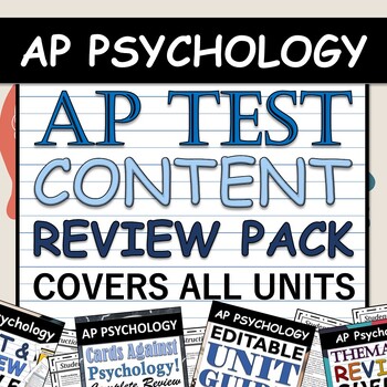 Preview of AP Psych / AP Psychology - AP Test Review Content Pack - All Units