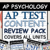 AP Psych / AP Psychology - AP Test Review Content Pack - A