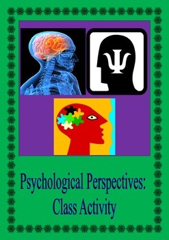 Psychological Perspectives: Class Activity by Resources Galore | TpT