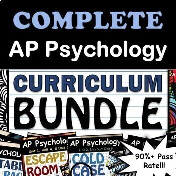 Preview of AP Psychology / AP Psych Full Curriculum Bundle - Google Drive - 90% Pass Rate!
