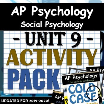 Preview of AP Psychology / AP Psych - Unit 9: Social Psychology Activity Pack!