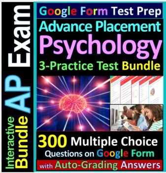 Preview of AP Psychology Exam Prep Multiple Choice MCQ Practice & Review Test Online Bundle